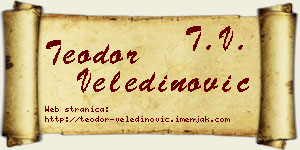 Teodor Veledinović vizit kartica